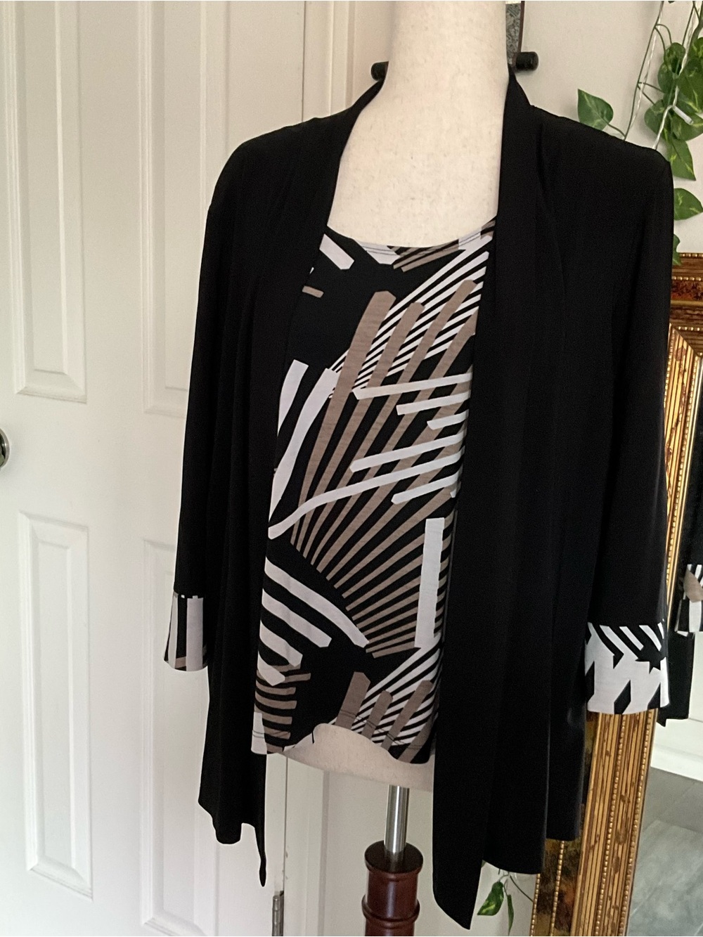 Libra cardigan with built in tank top